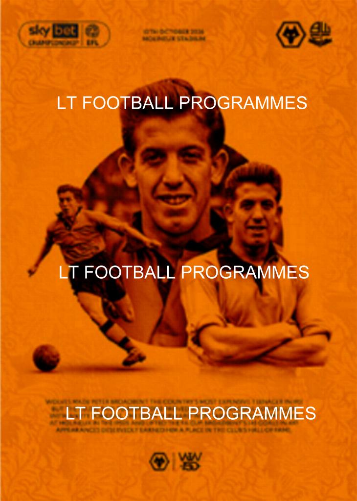 WOLVES v BOLTON WANDERERS 2026/27